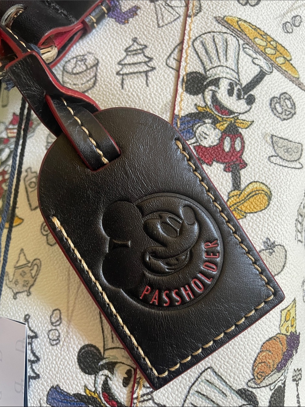 Dooney & Bourke White Disney Sketch Shoulder Hobo with Tassels - Picture 3 of 7